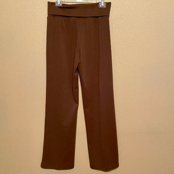 ROAM New York Women's Pants Brown Knit Foldover Waist Stretch Size (M) - Picture 2 of 5